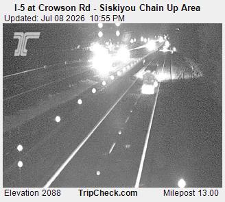 I-5 at Crowson Rd - Siskiyou Chain Up Area